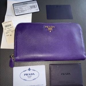 prada purple wallet